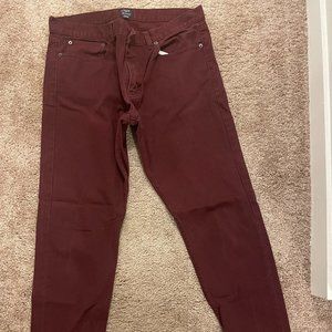 J Crew Men's maroon corduroy pants